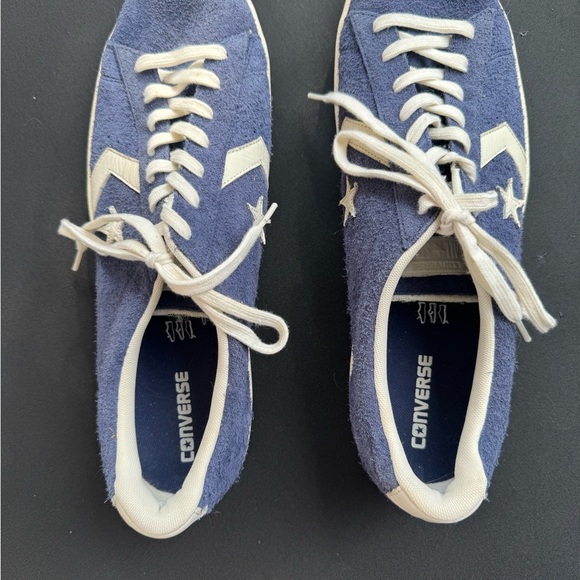 Converse Men's Navy and White Sneakers - Picture 2 of 4